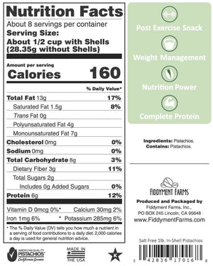 In-Shell Salt Free Pistachios
